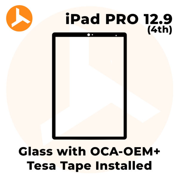 Glass with OCA (OEM) + Tesa Tape Installed for iPad Pro 12.9 (4th GEN)